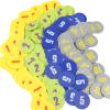 HAKITAROOM 100 Poker Chips Set - 1.58 Inch Circular Plastic Coins for Games and Counting, 4.5g Each, Perfect Game PropsTeaching incentives (Box of 100 Pieces 1.58 inch, Face Value:1.2.5.10) view 1