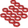 Aluminum 17mm Wheel Nut Thread 1.0mm for 1/7 1/8 RC Model Car ARRMA 6s HSP Redcat Himoto Monster Trucks Off Road Buggy Upgraded Parts 16 pcs/Set (Red) view 1