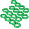 Aluminum 17mm Wheel Nut Thread 1.0mm for 1/7 1/8 RC Model Car ARRMA 6s HSP Redcat Himoto Monster Trucks Off Road Buggy Upgraded Parts 16 pcs/Set (Green) view 1