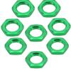 Aluminum 17mm Wheel Nut Thread 1.0mm for 1/7 1/8 RC Model Car ARRMA 6s HSP Redcat Himoto Monster Trucks Off Road Buggy Upgraded Parts 16 pcs/Set (Green) view 3