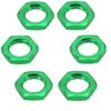 Aluminum 17mm Wheel Nut Thread 1.0mm for 1/7 1/8 RC Model Car ARRMA 6s HSP Redcat Himoto Monster Trucks Off Road Buggy Upgraded Parts 16 pcs/Set (Green) view 4