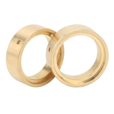 OUKENS 2Pcs RC Counterweight Wheel Rings, Heavy Brass High Strength Gold RC Internal Beadlock Ring for FMS 1/24 RC Crawler Car Model Upgrade Part
