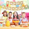 Hooqict Gold Happy Birthday Banner Sign for Backdrop Gold Happy Birthday Decorations for Women Men Kids 1st 2nd 3rd Party Supplies Wall Door Banner Garland Bunting Flag view 3