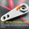 2 in 1 High Hardness 7075 Metal 25T Steering Servo Horn M3 Threads Steering Arm for Standard & High Torque Servo Motors view 2