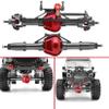 RXZIXYL Metal CNC Front Rear Axle with Servo Base for 1/10 RC Rock Crawler Car Axial SCX10 RC4WD D90 Upgrade Parts (Titanium) view 1