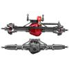 RXZIXYL Metal CNC Front Rear Axle with Servo Base for 1/10 RC Rock Crawler Car Axial SCX10 RC4WD D90 Upgrade Parts (Titanium) view 2