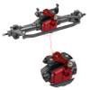 RXZIXYL Metal CNC Front Rear Axle with Servo Base for 1/10 RC Rock Crawler Car Axial SCX10 RC4WD D90 Upgrade Parts (Titanium) view 3