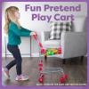 HEY! PLAY! Kids Shopping Cart - Toddler Grocery Cart with Pivoting Front Wheels and Folds for Easy Storage - for Pretend Play Grocery Store view 2