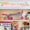 HEY! PLAY! Kids Shopping Cart - Toddler Grocery Cart with Pivoting Front Wheels and Folds for Easy Storage - for Pretend Play Grocery Store view 3