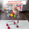 HEY! PLAY! Kids Shopping Cart - Toddler Grocery Cart with Pivoting Front Wheels and Folds for Easy Storage - for Pretend Play Grocery Store view 4