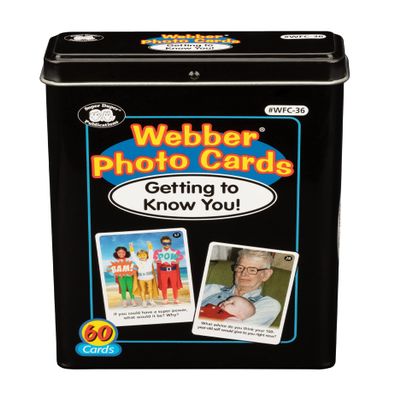 Super Duper Publications | Webber Photo Cards - Getting to Know You | Speech and Language Therapy Activity | Educational Resource for Children | Social Skills Question and Answer Flashcards