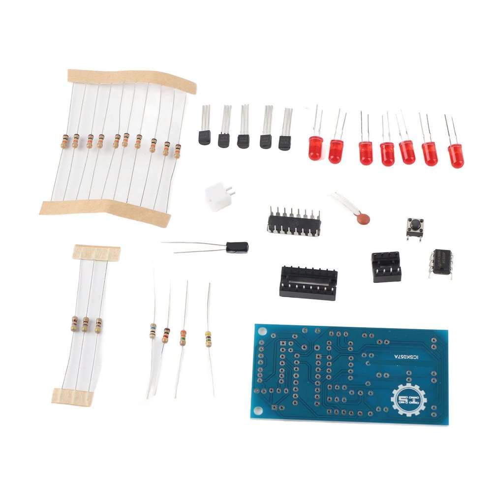 4.55V Electronic Dice Kit DIY LED Dice Circuit Educational Science Kit Fun Electronic Production Set Replacement for Real Dice