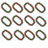 12 Packs - Festive Aloha Spirit Lei Necklace - Hawaiian Christmas Party Accessory, 36 Inch, Red and Green, Non-Light-Up, Pack of 3, Jingle Jangle Aloha Edition, Ho-Ho-Hula Model view 1