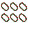 12 Packs - Festive Aloha Spirit Lei Necklace - Hawaiian Christmas Party Accessory, 36 Inch, Red and Green, Non-Light-Up, Pack of 3, Jingle Jangle Aloha Edition, Ho-Ho-Hula Model view 2