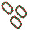 12 Packs - Festive Aloha Spirit Lei Necklace - Hawaiian Christmas Party Accessory, 36 Inch, Red and Green, Non-Light-Up, Pack of 3, Jingle Jangle Aloha Edition, Ho-Ho-Hula Model view 3