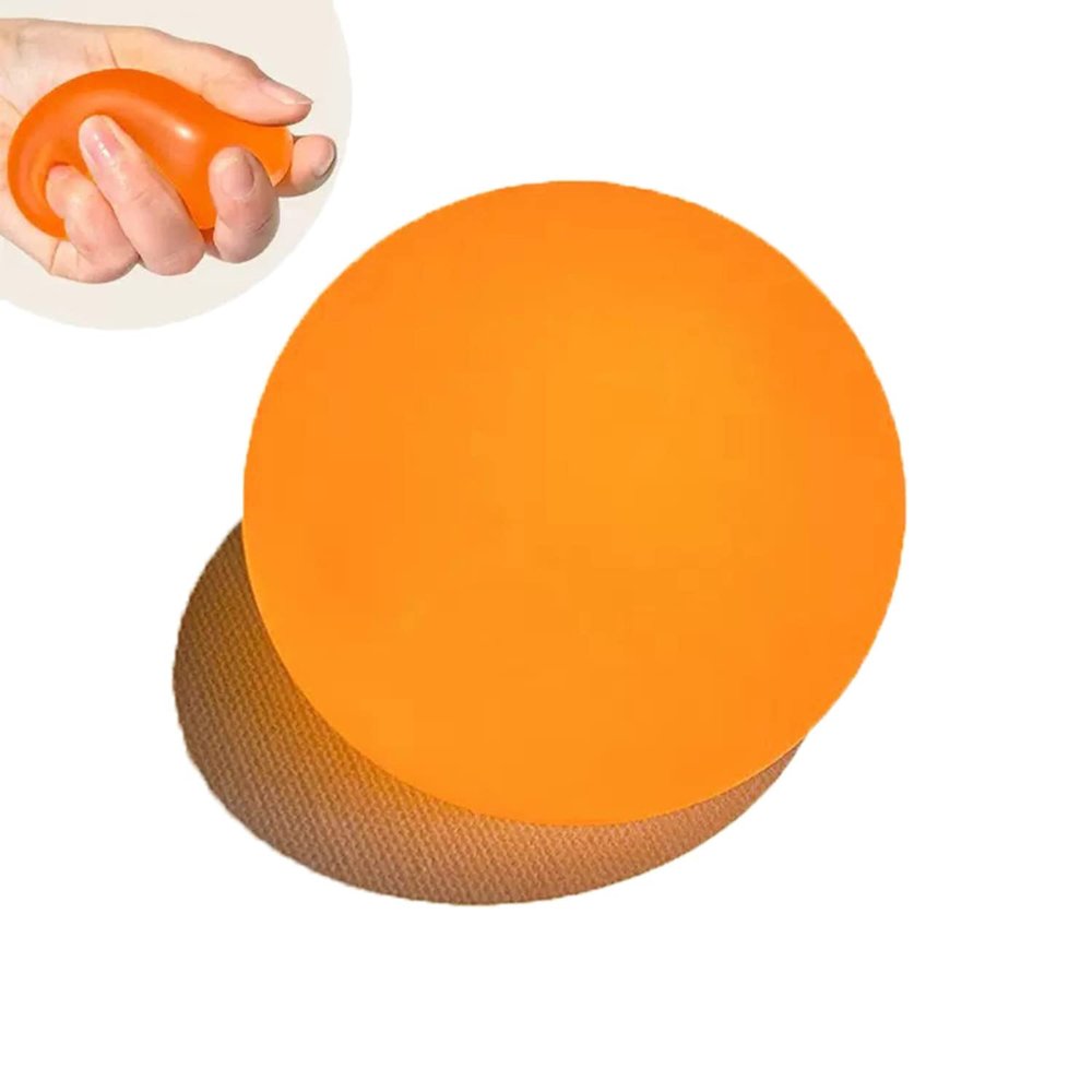 Hofimeta 2.4" Sugar Ball, Slow Rise Squishy Stress Relief Balls Clear Malt Syrup Filled Relaxing Sensory Fidget Squeeze Toy Hand Exercise Balls Gift for Father (Orange)