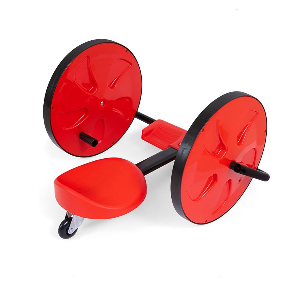 Big Wheel Hand-Operated Tricycle Plasma Car for Kids 3-8 - Exercise Coordination and Keep Fit It Can Rotate 360 in Situ, and The Diameter of The Big Wheel is 15.75",Red