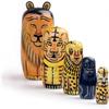 SLOFL Matryoshka 5pcs Beautiful Handmade Wooden Animal Nesting DollsForest Kingdom Theme Nesting Dolls Gift Creative Toys view 3