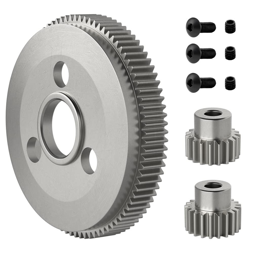 EPINON Metal Steel 48P 86T Spur Gear for 1/10 2WD Slash Rustler Stampede with 19T 21T Pinions Gear Sets Upgrade Parts Replace 4686