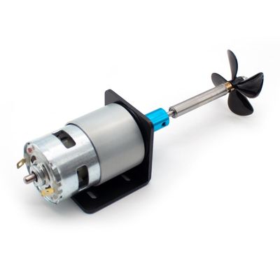 Jieotwice DIY RC Boat 775 Motor Waterproof Boat Shaft Kit, Stainless Steel Waterproof Shaft Nesting Boat Accessories + Four Blade Propelle (CCW, L 20CM)