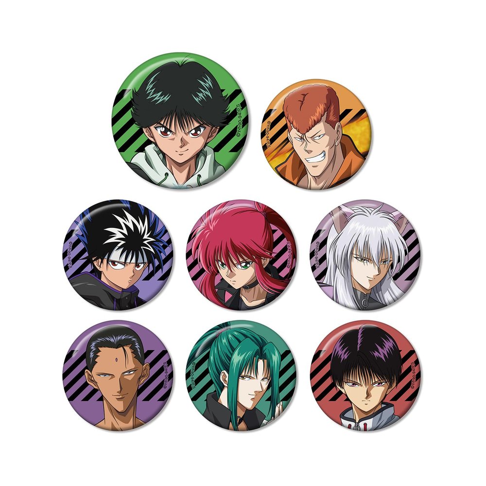 Yu Yu Hakusho Illustration Tactical Fashion Version Trading Can Badge 8 Piece Box