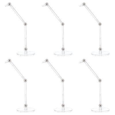 FINGERINSPIRE 6 Pcs Action Figure Stands Clear Doll Model Support Stand with 2 inch Round Base Assembly Action Figure Display Holder without Claw Durable Display Stand Compatible with Figures Models