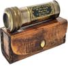 6" Kaleidoscope w/Leather case Vintage Handmade Antique Brass Collectible Gift view 2