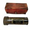 6" Kaleidoscope w/Leather case Vintage Handmade Antique Brass Collectible Gift view 4