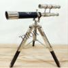 Nautical Desktop Tripod Spyglass 9" Telescope Marine Scope with Wooden Adjustable Tripod Stand Home & Office Decorative Gift for Christmas/Birthday view 1
