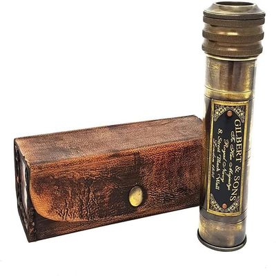 Antique Brass Kaleidoscope, Handmade Kaleidoscope, Kids Gift, Birthday Gift, Unique Gift, Kaleidoscope with Leather case, Childrens Gift by Better Buy Handicraft