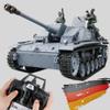 Ssccgym 3868 Large Remote Control Assault Tank F/8 No.3 TK7.0 Airsoft BB Shooting 1/16 Scale RC German Military Vehicle Truck Collection Model (Grey Standard RC Tank) view 1
