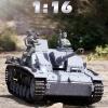 Ssccgym 3868 Large Remote Control Assault Tank F/8 No.3 TK7.0 Airsoft BB Shooting 1/16 Scale RC German Military Vehicle Truck Collection Model (Grey Standard RC Tank) view 3