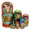 Matryoshka 7Pcs Nesting Doll Home Decor Painted Story Matryoshka Wooden Stacking Doll for Birthday Creative Toys view 1
