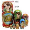 Matryoshka 7Pcs Nesting Doll Home Decor Painted Story Matryoshka Wooden Stacking Doll for Birthday Creative Toys view 2