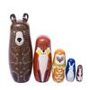 SLOFL Matryoshka Russian Nesting Dolls,Toddler Wooden Bear Owl Matryoshka Dolls,5 Traditional Matryoshka Creative Toys view 1