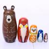 SLOFL Matryoshka Russian Nesting Dolls,Toddler Wooden Bear Owl Matryoshka Dolls,5 Traditional Matryoshka Creative Toys view 3