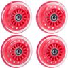AOWESM Wiggle Car Polyurethane Replacement Wheels Upgrade Swing Car Wheels w/Bearings ABEC-9 for Ride-on Toys - Twist, Swivel, Go - 2 Convex Front Wheels, 2 Concave Rear Wheels (Red) view 1