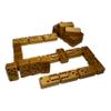 Gnobby Gnome Whatnots Mini Domino Set - Handmade - with Travel Bag - 1-1/8 Inches Tall - Caramel Color view 3