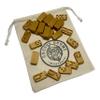Gnobby Gnome Whatnots Mini Domino Set - Handmade - with Travel Bag - 1-1/8 Inches Tall - Caramel Color view 4
