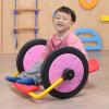 3-10 Years Old Children's Crankshaft Manual Power Tricycle 0-Exercise Coordination and Physical Fitness in Situ 360Rotation Large Wheel Diameter 15.75" (Pink) view 2