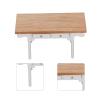1: 12 Dollhouse Desk, Wooden Modern Miniature Table Mini Writing Desk Toy Furniture Decoration (Log Color and White) view 3