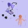 Baby Doll Collection Anivia Doll Stroller Heart Design Gifts for Toddlers and Girls Foldable Doll Stroller view 3