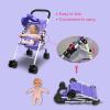 Baby Doll Collection Anivia Doll Stroller Heart Design Gifts for Toddlers and Girls Foldable Doll Stroller view 4