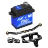 WOAEIUOS RC Digital Servo, High Torque Waterproof Metal Gear Servo with Servo Mount Bracket & Arm & Steering Link Combo for 1/18 TRX4M RC Crawler Car Upgrade Parts view 1