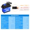 WOAEIUOS RC Digital Servo, High Torque Waterproof Metal Gear Servo with Servo Mount Bracket & Arm & Steering Link Combo for 1/18 TRX4M RC Crawler Car Upgrade Parts view 2