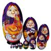 SLOFL Matryoshka 10pcs Russian Egg-Shaped Nesting Dolls Traditional Matryoshka Wooden Hand Painted for Birthday Creative Toys view 1