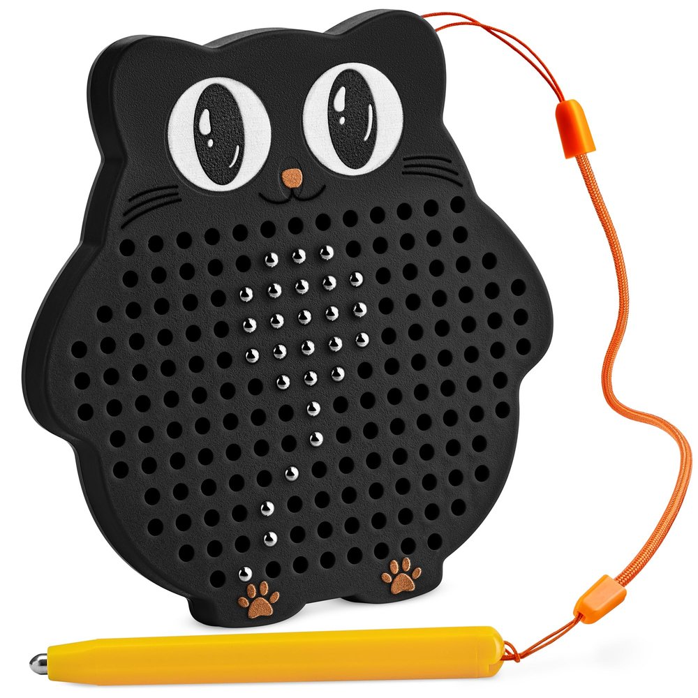 AYNAT FUN Magnetic Drawing Board for Kids & Toddlers with Beads and Magnet Stylus Pen - Magnetic Travel Toy for Airplane & Car Ride Activities for Kids