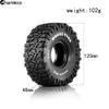 Chanmoo 1.9 RC Crawler Tires With Foam Insert Rubber Mud Tyres 120mm For 1/10 RC Crawler Car Axial SCX10 90046 AXI 03007 TRX4 Tamiya CC01 Redcat Gen8 RC4WD 1.9 inch Beadlock Wheel Rims 4PCS view 2