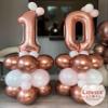 Lovoir 40 Inch Rose Gold Number Balloon 10 Large Size Jumbo Digit Mylar Foil Helium Rose Gold Balloons for 10th Birthday Party Celebration Decorations Graduations Anniversary Supplies view 3