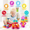 30-Piece Building Blocks Set for Kids - STEM Preschool Learning Activities Ages 3-6 Years Old, Light Table Compatible Educational Stacking Toys view 2